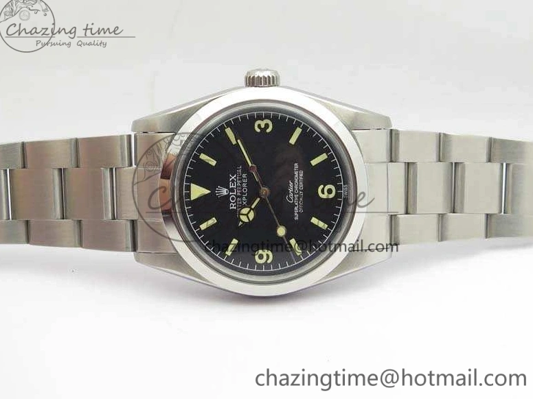 Aaa replica Dial Vintage Black Markers SS 3545 Cartier On Practical Ref.1016 A23J Cream Bracelet Explorer 1103